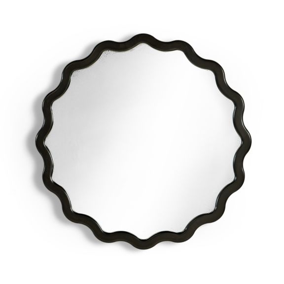 Keste Round Mirror in Faux Bronze
