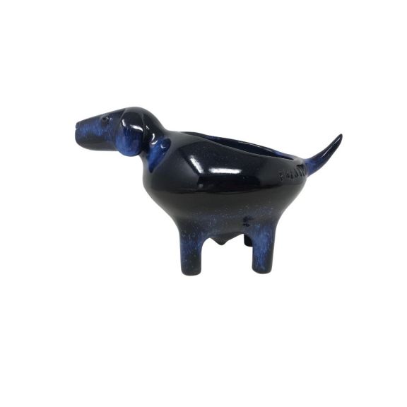 Small Dog Bowl - Blue Majolica