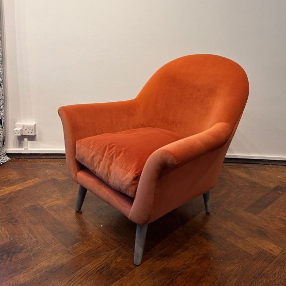 Mandy Armchair in Trevi Spice Velvet