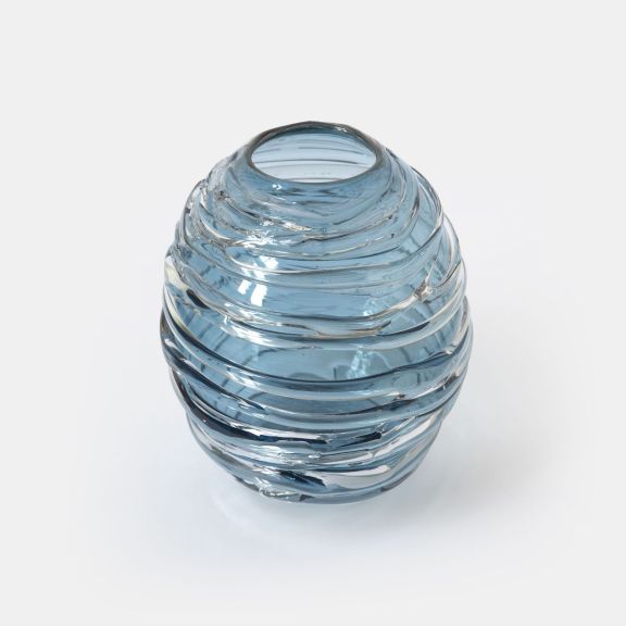 STRATA Vase/Votive  - Steel Blue
