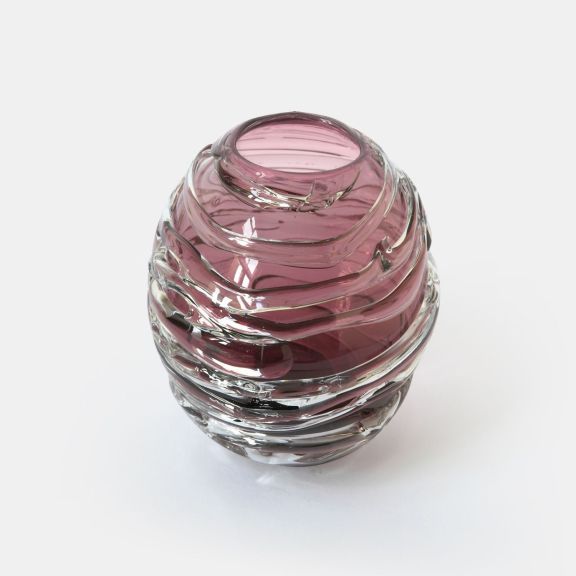 STRATA Vase/Votive  - Burgundy