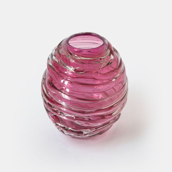 STRATA Vase/Votive  - Fuschia