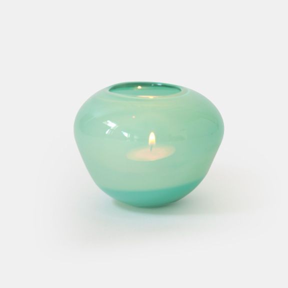 PEBBLE Candleholder - Duckegg Opaque