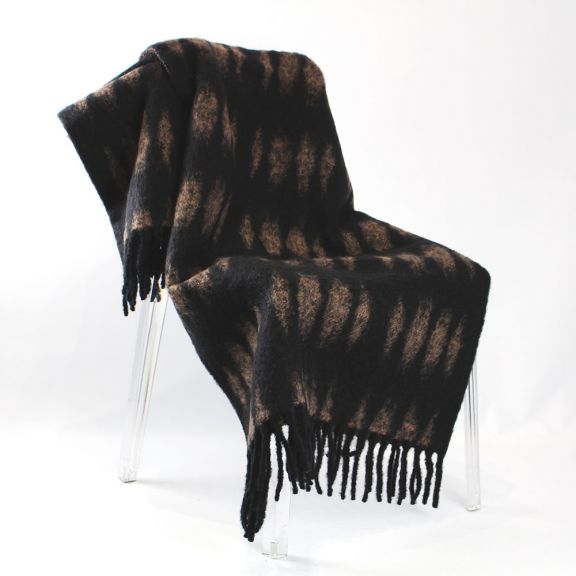 Africa Mohair Throw - Charcoal