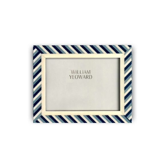 Aqua/Cream Rick Rack Frame - 5" x 7"