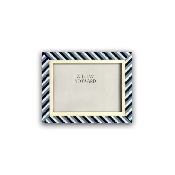 Aqua/Cream Rick Rack Frame - 4" x 6"