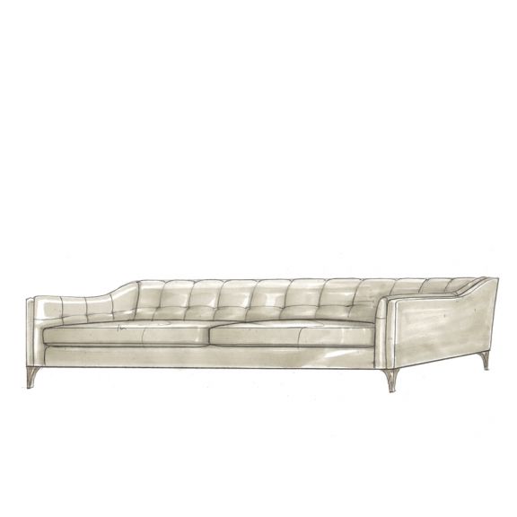 Heronsford Low Arm 3 Seater Sofa Bed COM