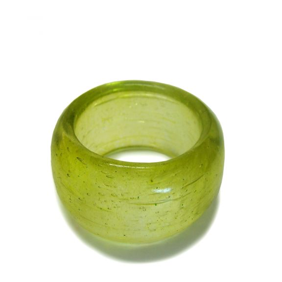 Glass Napkin Ring - Moss