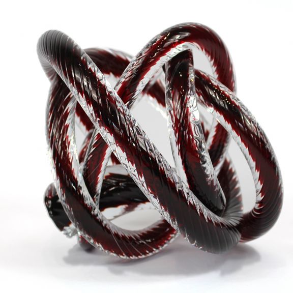 Large Ruby Crystal Knot