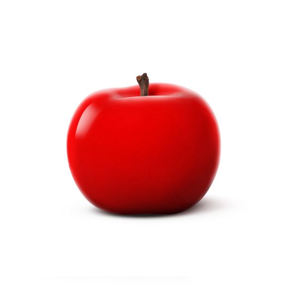 Large Red Ceramic Apple