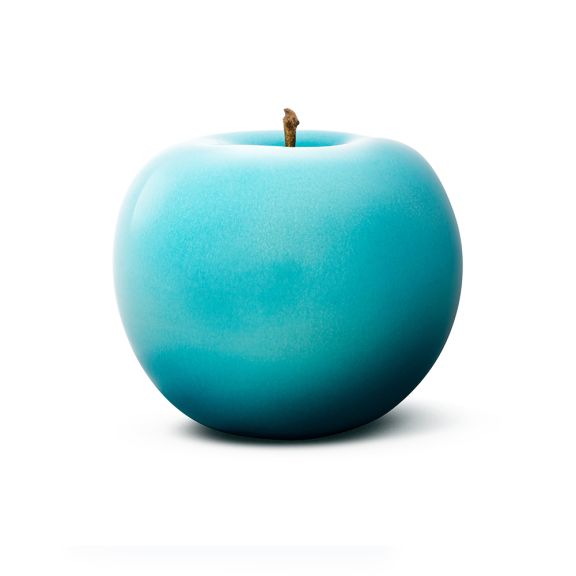 Extra Large Turquoise Ceramic Apple