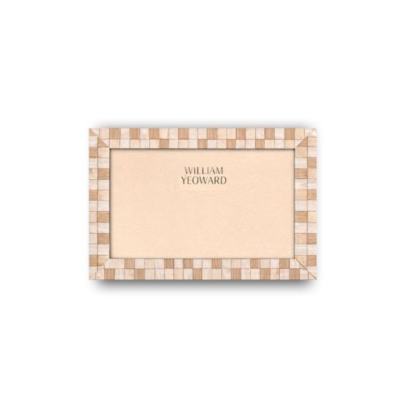 Ecru & Rose Check Frame - 4" x 6"