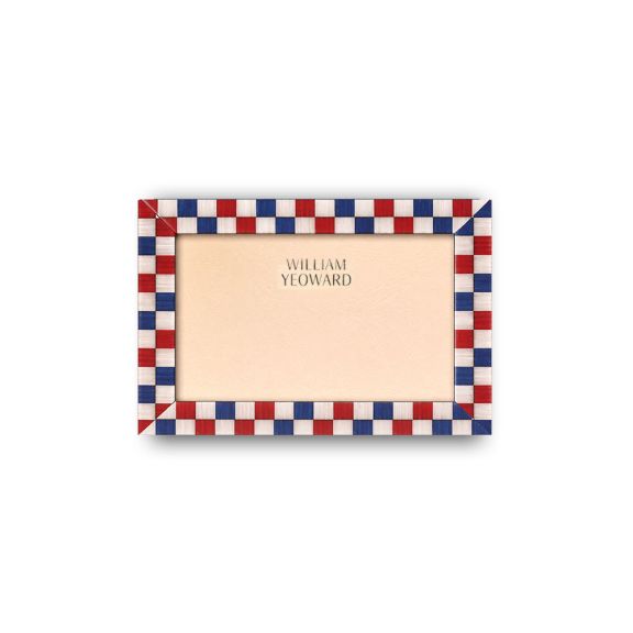 Rouge & Navy Check Frame - 4'' x 6