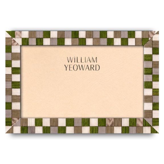 Khaki Check Frame- 8'' x 10"