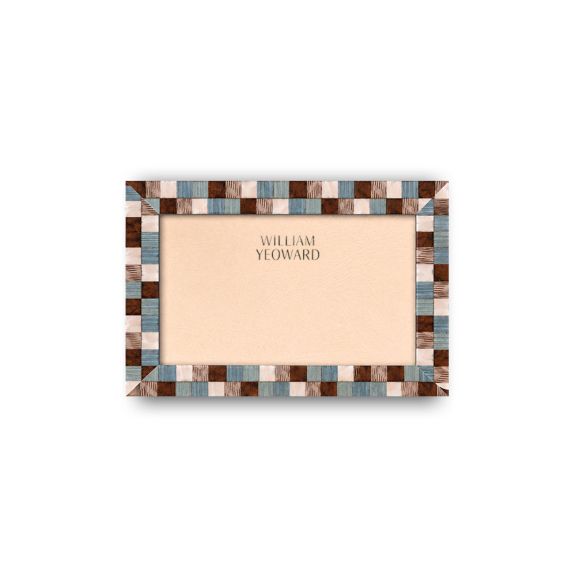 Chocolate Azure Check Frame - 4'' x 6''