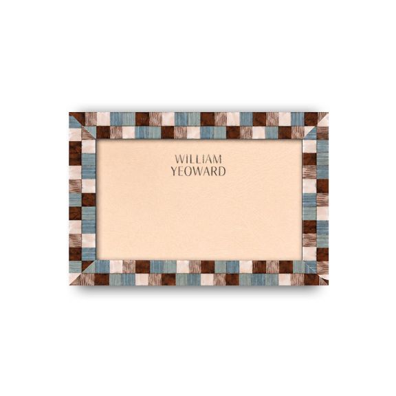 Chocolate Azure Check Frame - 5'' x 7''