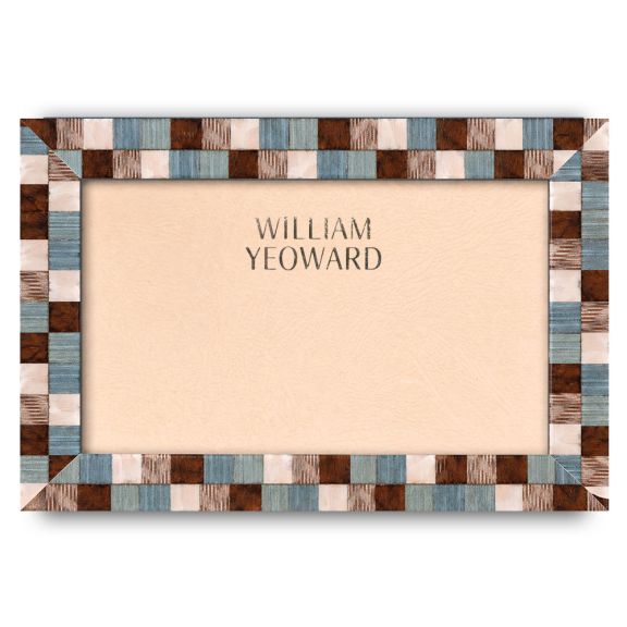 Chocolate Azure Check Frame - 8'' x 10"