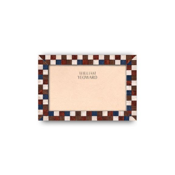 Chocolate Navy Check Frame - 4'' x 6''