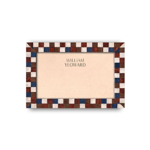 Chocolate Navy Check Frame - 5'' x 7''