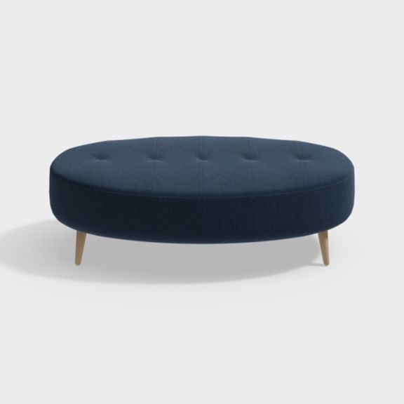 Linford Oval Ottoman Large