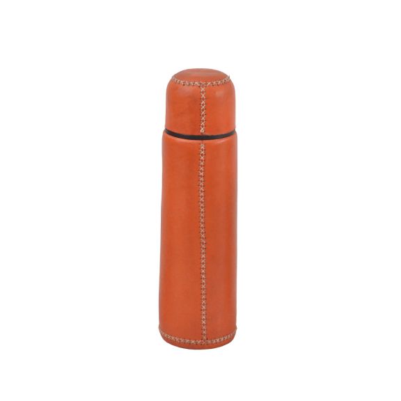 Thermos 0.5L in Orange Leather