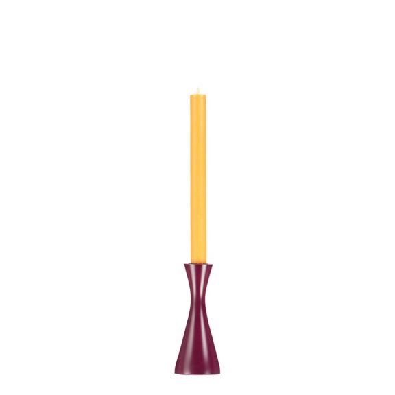 Small Turned Wooden Candleholder - Doge Purple
