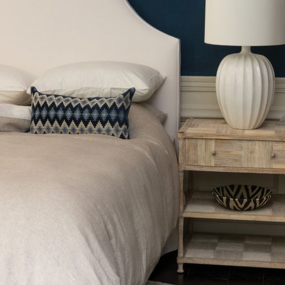Alora Linen Standard PIllow Case Pair - Stone