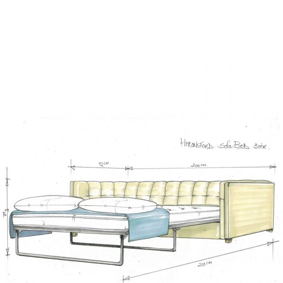 Heronsford 3 Seater Sofa Bed COM