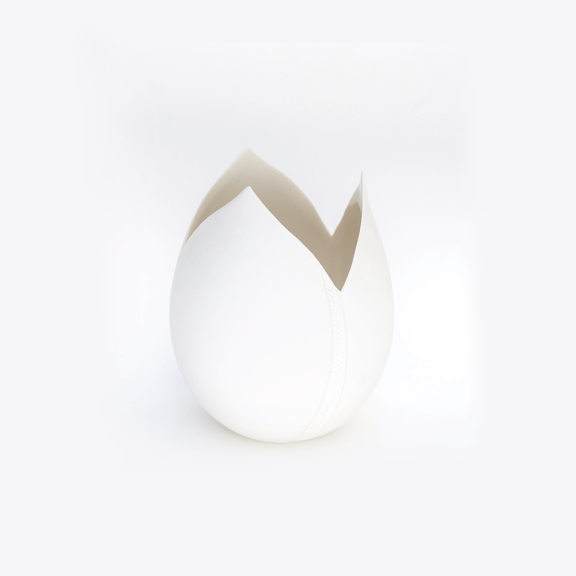 Medium White Porcelain Tulip Vase
