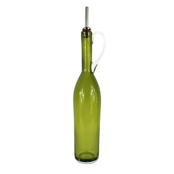Olive Oil Bottle With Handle - Moss