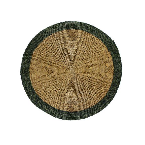 Woven Round Placemat - Forest