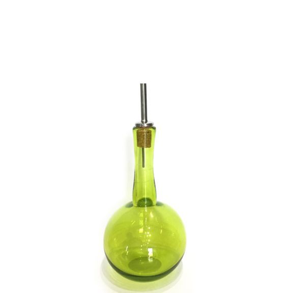 Olive Oil Bottle, Spherical - Moss