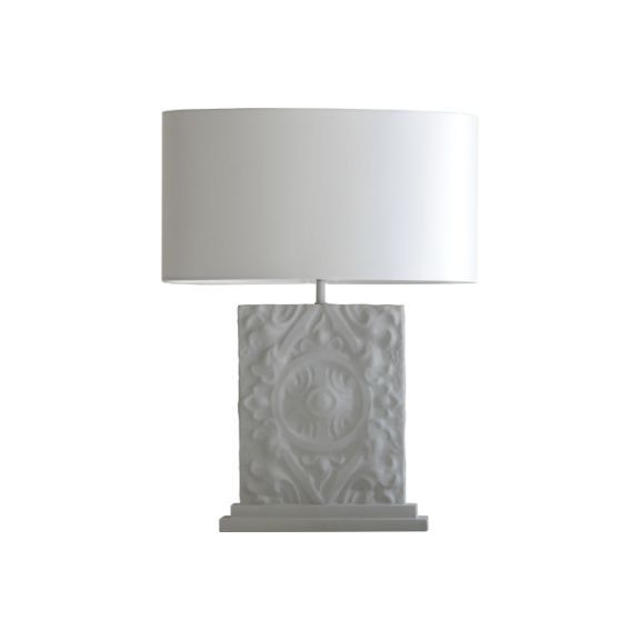 Piastrella Table Lamp in Greyed Oak