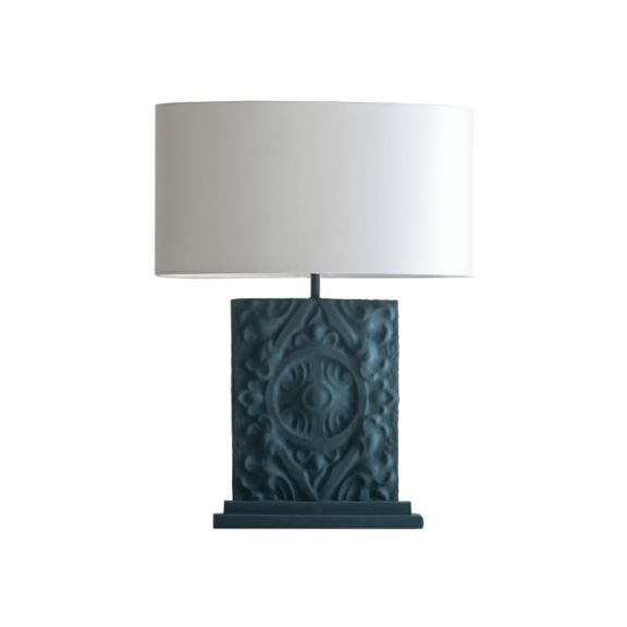Piastrella Table Lamp in Black Jade
