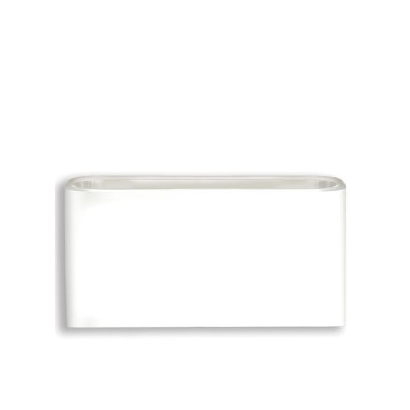 30cm Rounded Rectangular Lampshade in Satin with White Liner