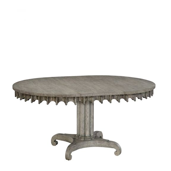 Longwood Oval Extending Dining Table - Greyed Oak