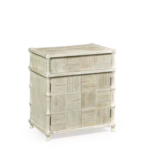 Bywater Side Table with Cupboard - Washed Acacia