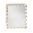 Keste Rectangular Mirror in Antique Silver