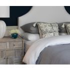 Alora Linen King Duvet Cover - Dove/Chalk