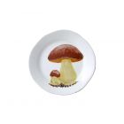 Painted Woodland Dinner Plate - Mushroom