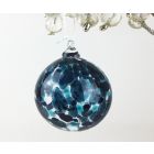 Speckled Art Glass Bauble - Steel Blue & Ocean