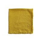 Linen Napkin With Frayed Edge - Chartreuse