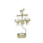 Gold Reindeer - Small Candle Spinner