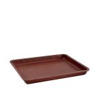 Brown Rectangular Leather Tray 