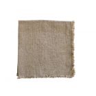 Linen Napkin With Frayed Edge - Natural