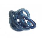 Glass Knot, Large - Steel Blue
