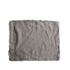 Double Coloured Frayed Placemat - Granite & Dusk