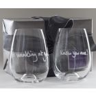 "I'm winking at you!" Engraved Tumblers Pair