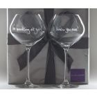 "I'm winking at you!" Engraved Large Wine Glass Pair
