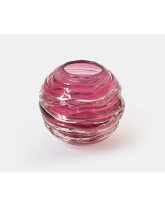 Strata Vase/Votive - Gold Ruby